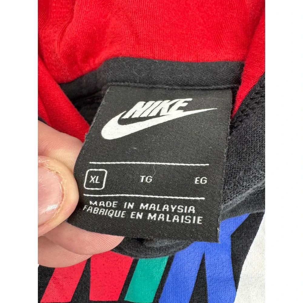 Nike Kids Gray Hoodie‎ Sweatshirt Colorblock Swoosh Pullover XL